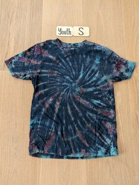 New Reverse Tiedye Unisex Youth Short Sleeve Shirt